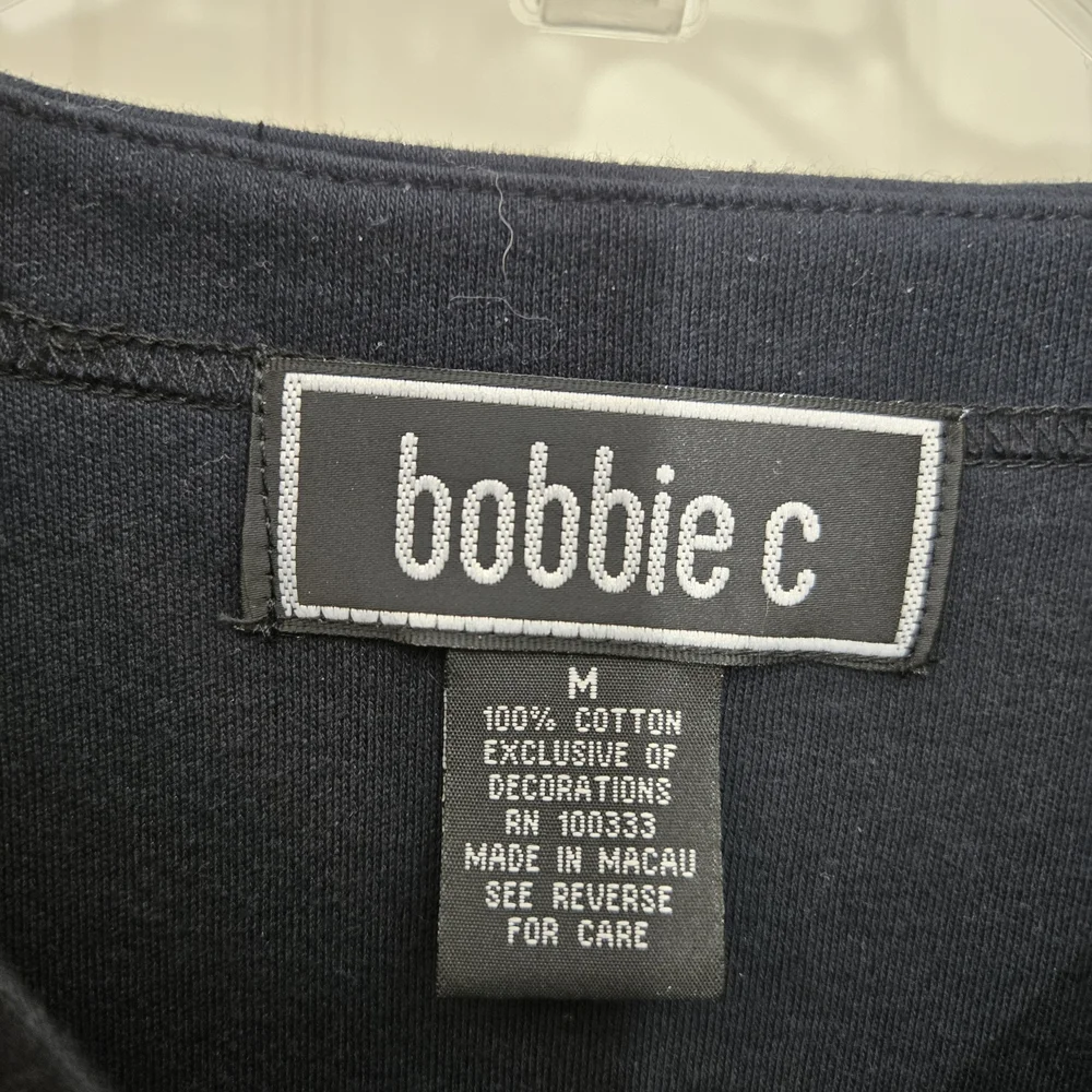 Cat Embroidered Longsleeve Tshirt Size Medium NWT Bobbie C - Picture 2 of 5